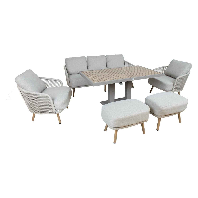 Malise puutarhakalustesetti, 6 osaa, beige