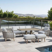 Garden furniture set MALISE 6-parts, beige - kuva 9