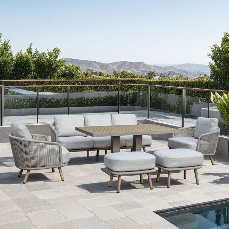Garden furniture set MALISE 6-parts, beige - kuva 9