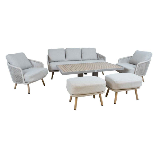 Malise puutarhakalustesetti, 6 osaa, beige