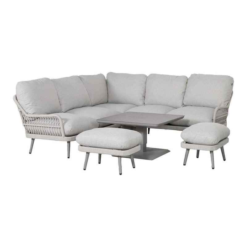 Marenda puutarhakalustesetti, 4 osaa, harmaa/beige