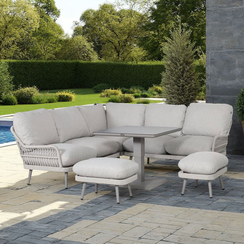 Garden furniture set MARENDA 4-parts, grey/beige - kuva 5