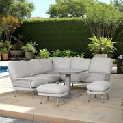 Garden furniture set MARENDA 4-parts, grey/beige - kuva 6