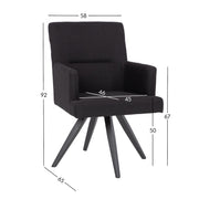 Chair TOMSON swivel, dark grey - kuva 2