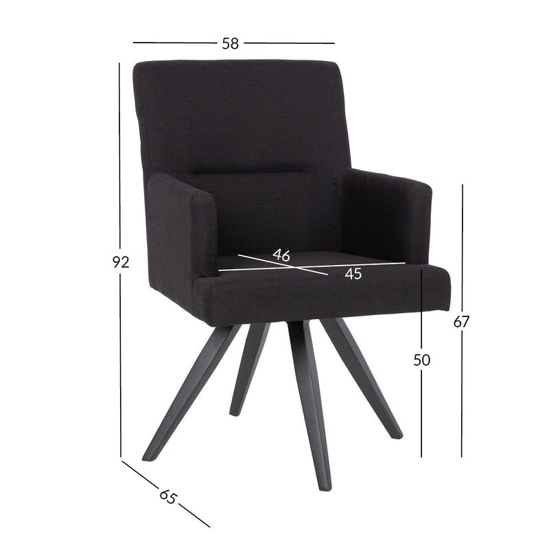 Chair TOMSON swivel, dark grey - kuva 2