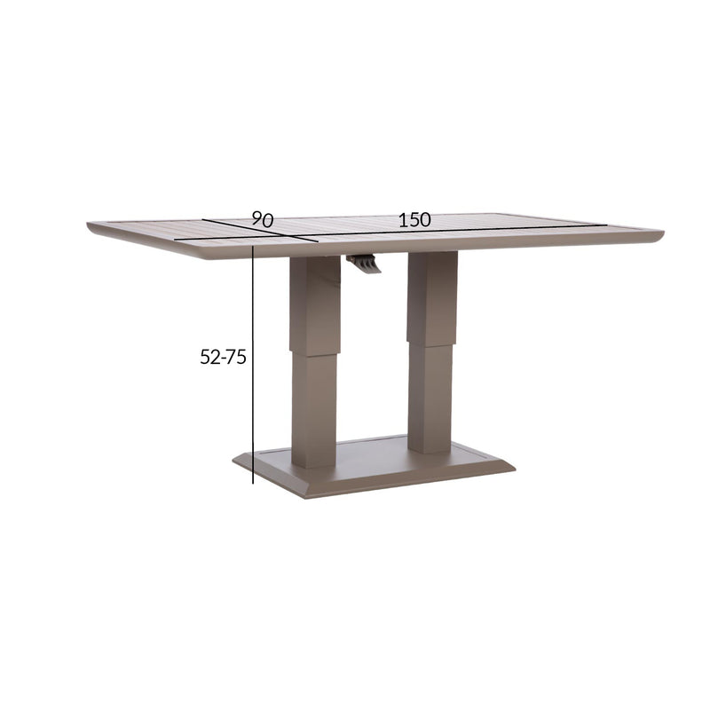 Table MARENDA 150x90xH2-75cm, greyish beige - kuva 2