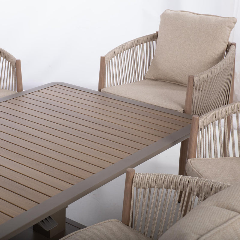 Table MARENDA 150x90xH2-75cm, greyish beige - kuva 8