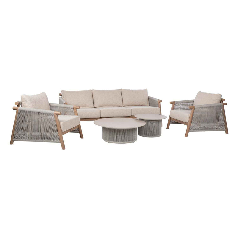 Diana puutarhakalustesetti, sohva, 2 nojatuolia ja 2 pöytää, beige