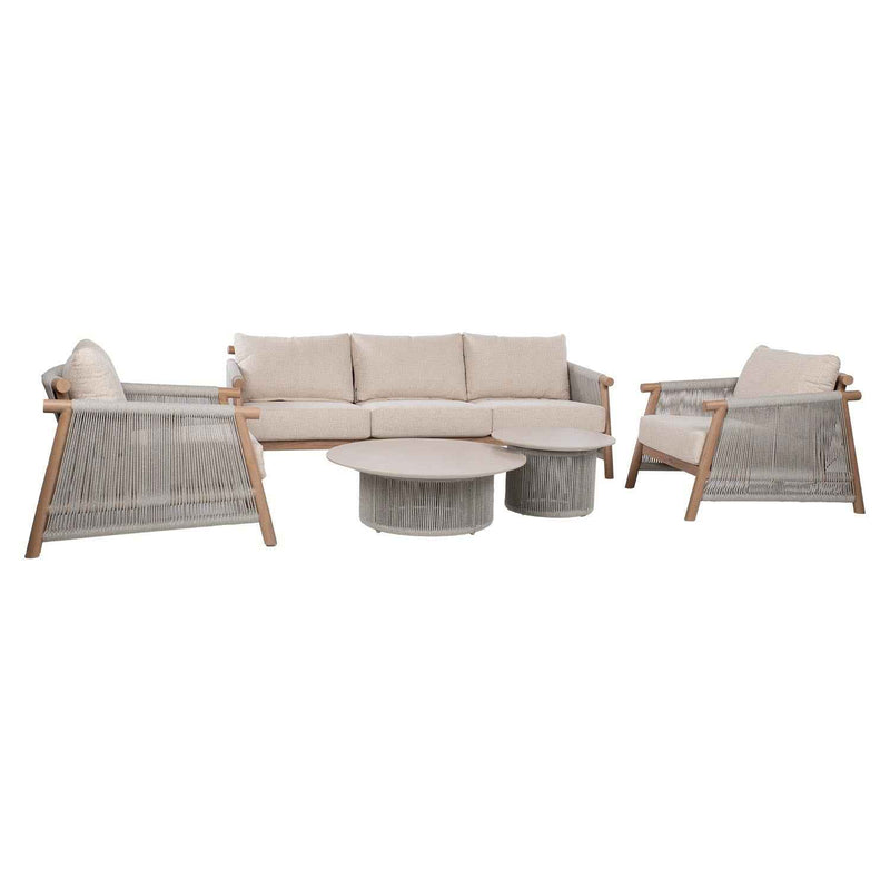 Diana puutarhakalustesetti, sohva, 2 nojatuolia ja 2 pöytää, beige