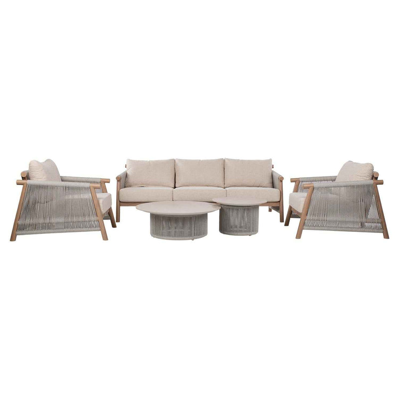 Diana puutarhakalustesetti, sohva, 2 nojatuolia ja 2 pöytää, beige