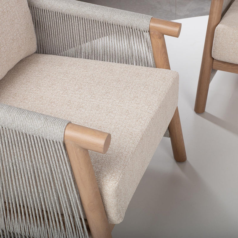 Garden furniture set DIANA sofa, 2 armchairs and 2 tables, beige - kuva 5