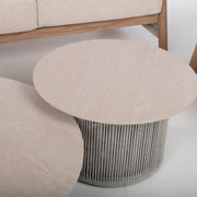 Garden furniture set DIANA sofa, 2 armchairs and 2 tables, beige - kuva 6