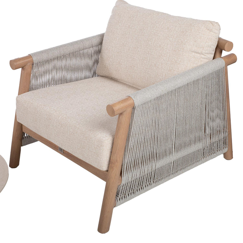 Garden furniture set DIANA sofa, 2 armchairs and 2 tables, beige - kuva 7