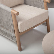 Garden furniture set DIANA sofa, 2 armchairs and 2 tables, beige - kuva 9