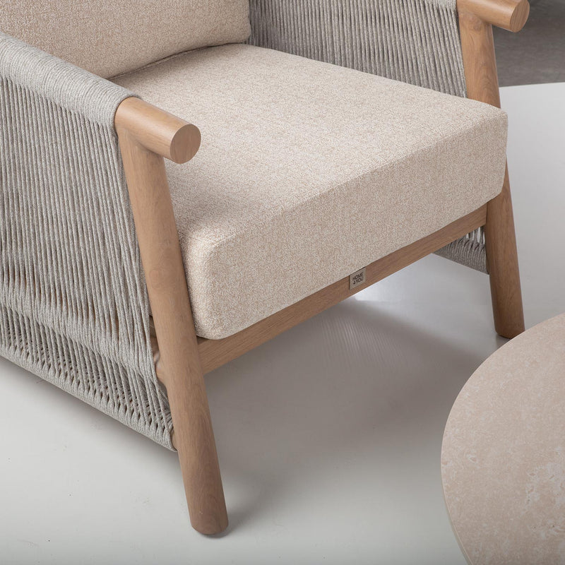 Garden furniture set DIANA sofa, 2 armchairs and 2 tables, beige - kuva 9