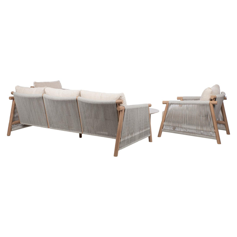 Garden furniture set DIANA sofa, 2 armchairs and 2 tables, beige - kuva 10