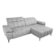Corner sofa LUZERN RC, electric recliner, light grey - kuva 6