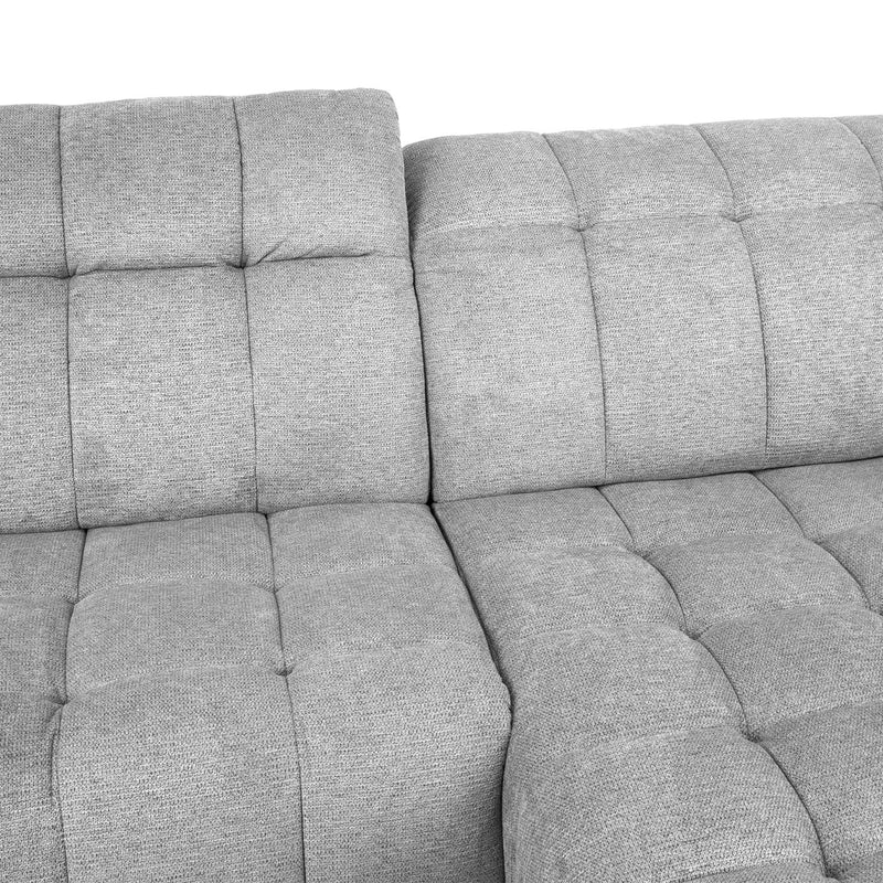 Corner sofa LUZERN RC, electric recliner, light grey - kuva 7