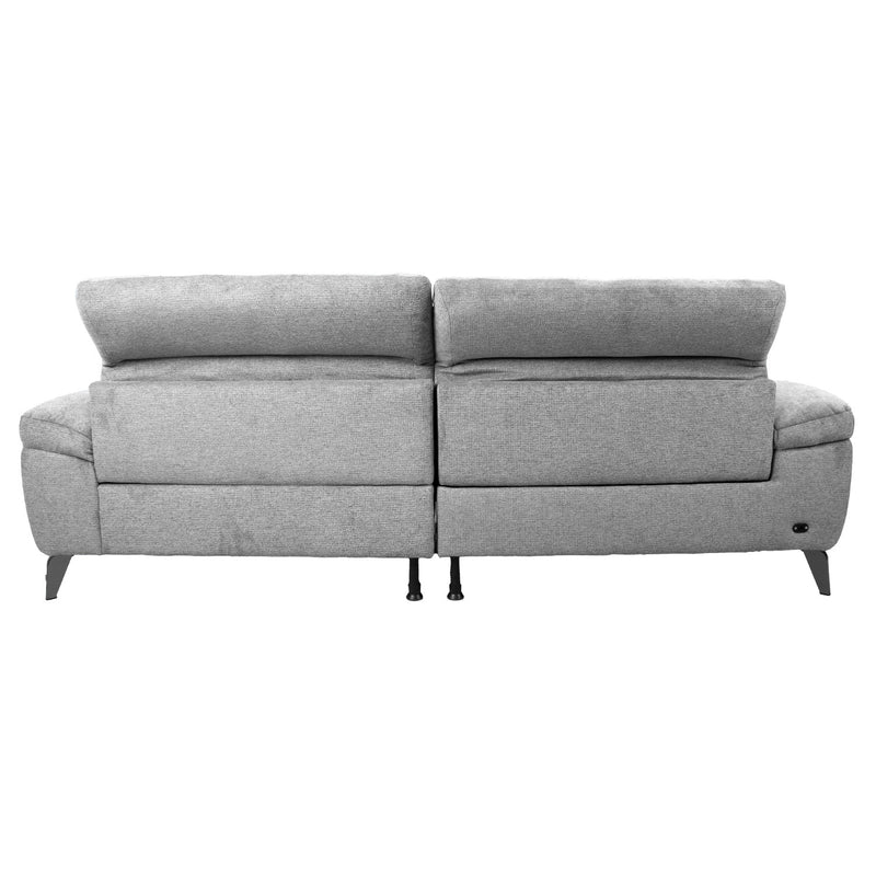 Corner sofa LUZERN RC, electric recliner, light grey - kuva 9