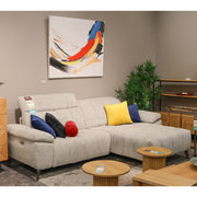 Corner sofa LUZERN RC, electric recliner, light grey - kuva 10