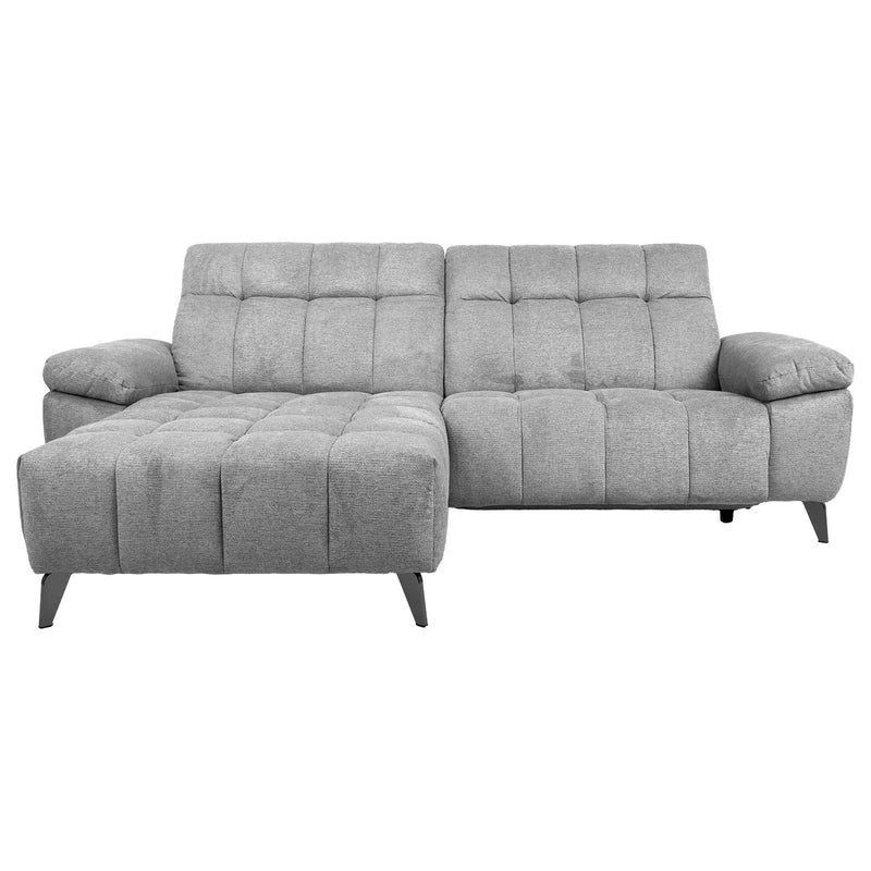 Corner sofa LUZERN LC, electric recliner, light grey - kuva 4