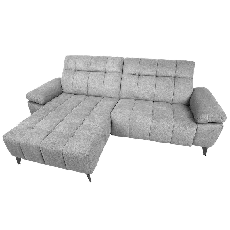 Corner sofa LUZERN LC, electric recliner, light grey - kuva 5
