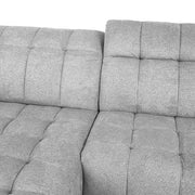 Corner sofa LUZERN LC, electric recliner, light grey - kuva 7