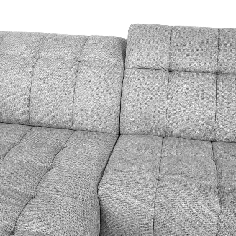 Corner sofa LUZERN LC, electric recliner, light grey - kuva 7