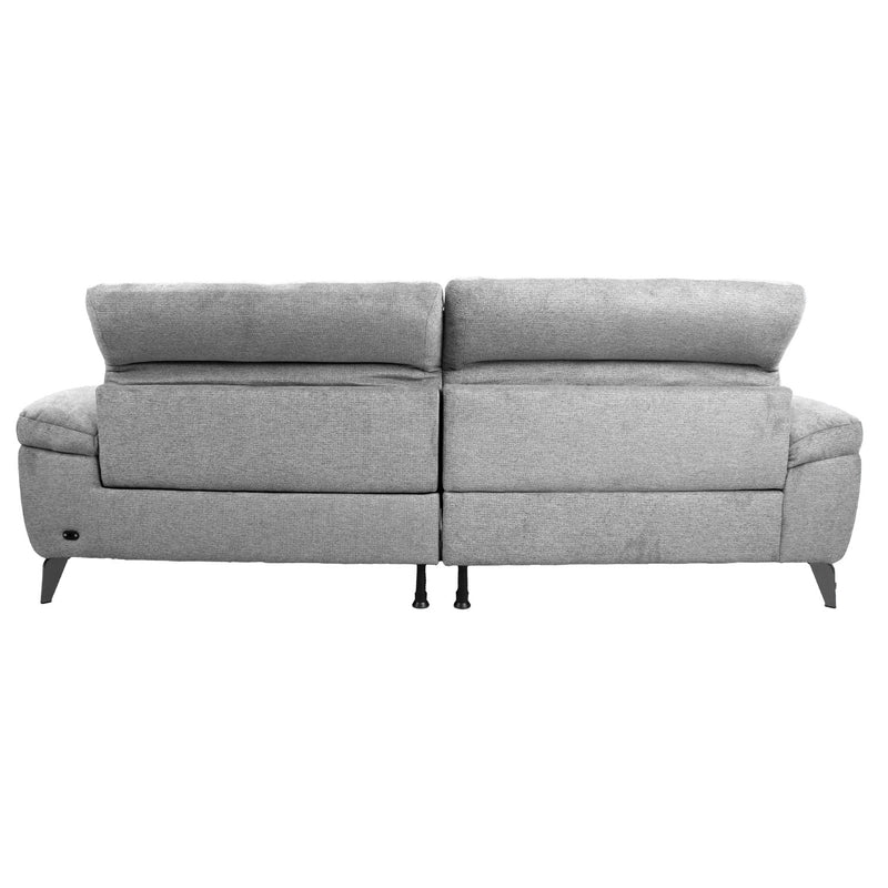 Corner sofa LUZERN LC, electric recliner, light grey - kuva 9
