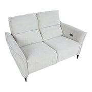 Recliner sofa MIAMI 2-seater with electric mechanism, light beige - kuva 6