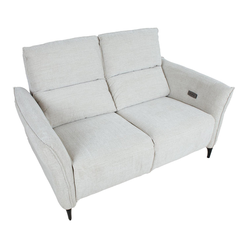 Recliner sofa MIAMI 2-seater with electric mechanism, light beige - kuva 6