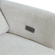 Recliner sofa MIAMI 2-seater with electric mechanism, light beige - kuva 7