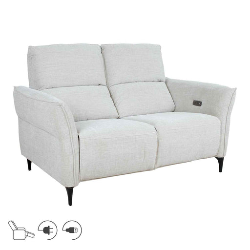 OLO Miami 2-istuttava recliner-sohva sähkösäädöllä, vaaleanbeige