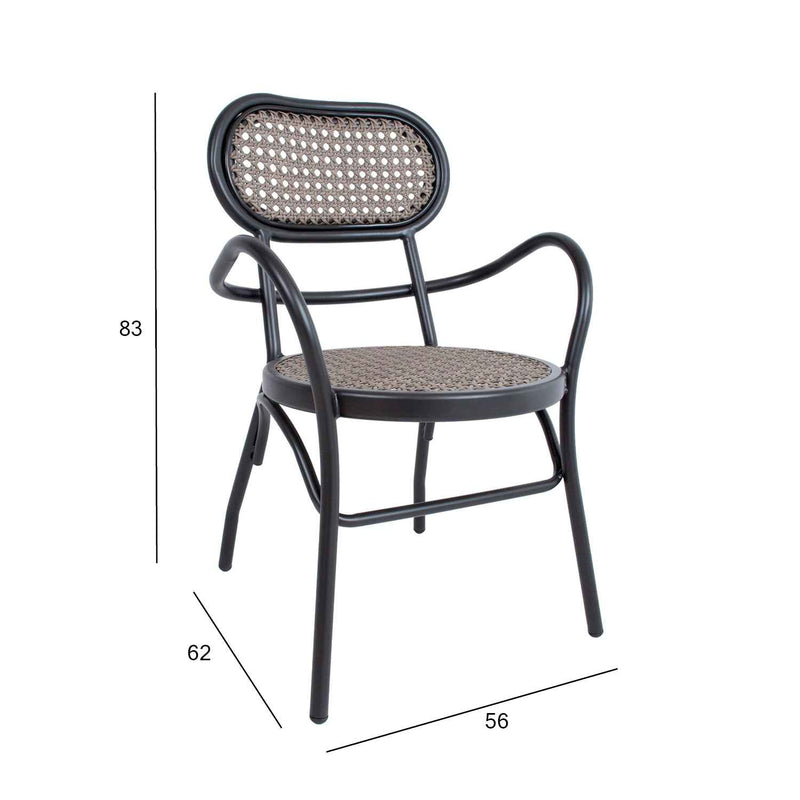 Bolgheri puutarhatuoli, musta
