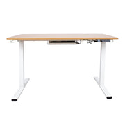 Desk ERGO with 1 motor 120x60xH73-121cm, oak/white - kuva 2