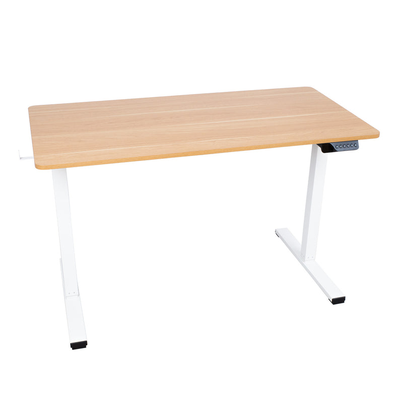 Desk ERGO with 1 motor 120x60xH73-121cm, oak/white - kuva 7