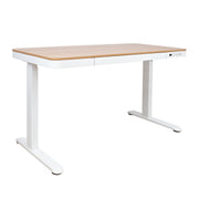 Desk ERGO with 1 motor 120x60xH72-121cm, oak/white - 18705