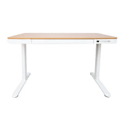 Desk ERGO with 1 motor 120x60xH72-121cm, oak/white - kuva 2