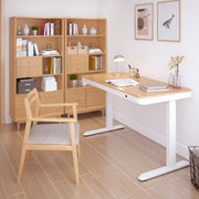 Desk ERGO with 1 motor 120x60xH72-121cm, oak/white - kuva 7