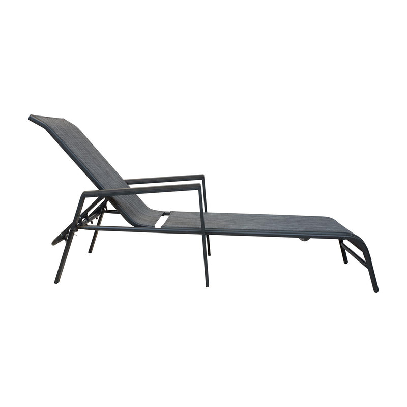 Deck chair DELGADO grey - kuva 3