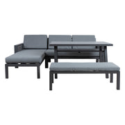 Garden furniture set DELGADO corner sofa, table and bench - kuva 4