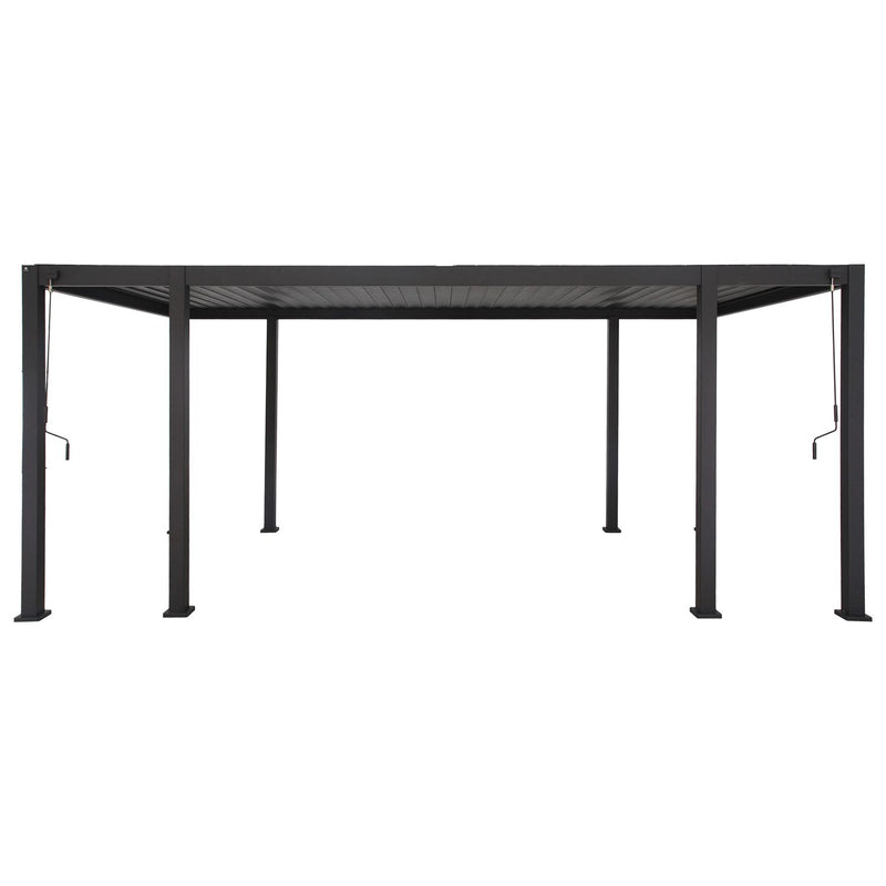 Gazebo MIRADOR-111 with louvred walls 3x6m, dark grey - kuva 2