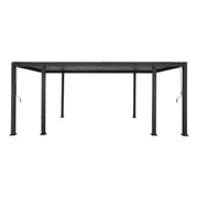 Gazebo MIRADOR-111 with louvred walls 3x6m, dark grey - kuva 7