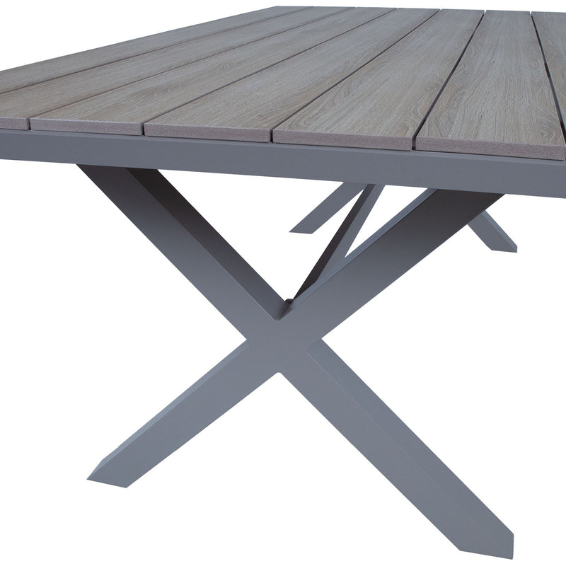Table CORINNA 180x100x74cm, light grey - kuva 6