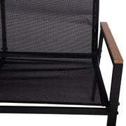 Garden furniture set CANAAN table, bench and 2 chairs, black - kuva 5