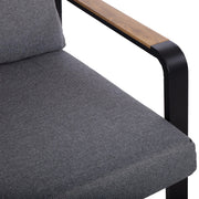Garden furniture set LONA table, sofa and 2 chairs, grey/black - kuva 5