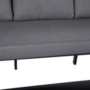 Garden furniture set LONA table, sofa and 2 chairs, grey/black - kuva 7