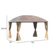 Gazebo SUNSET 3x4xH2/2,7m, beige/brown - kuva 2