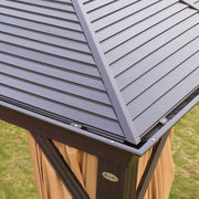 Gazebo SUNSET 3x4xH2/2,7m, brown/beige - kuva 5