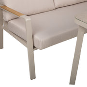Garden furniture set UPLAND table and corner sofa, beige - kuva 10